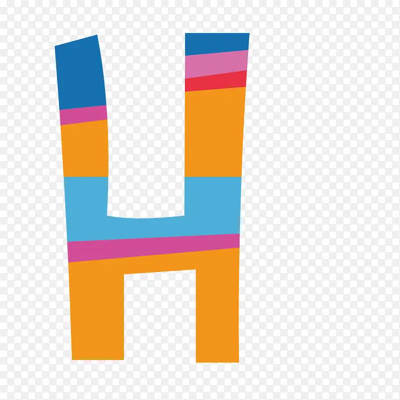 彩色字母H