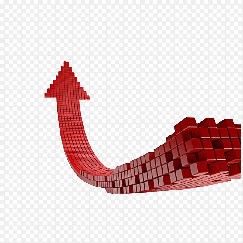 中国风红色的涨价箭头标识PNG