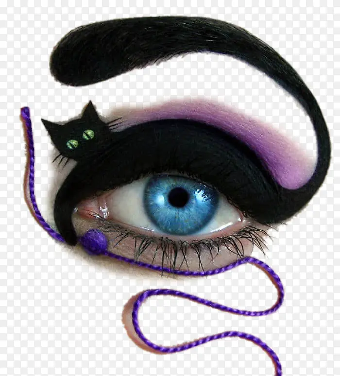 紫色眼影