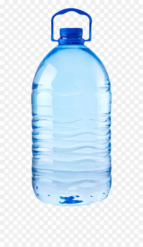透明解渴蓝色手提盖子的塑料瓶饮