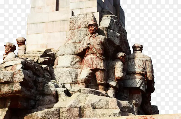 石头做的军人雕像