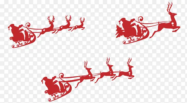 圣诞老人和雪橇