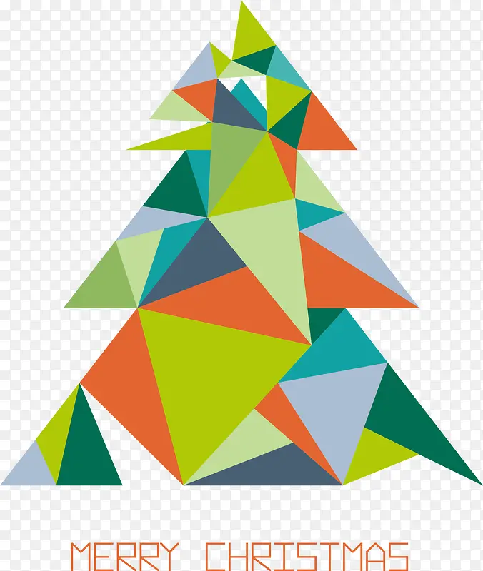 创意三角拼接圣诞树