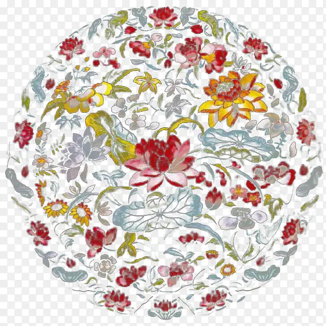 中国风圆球花纹