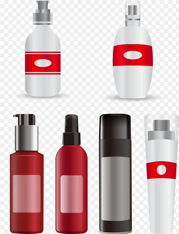 矢量手绘化妆品包装