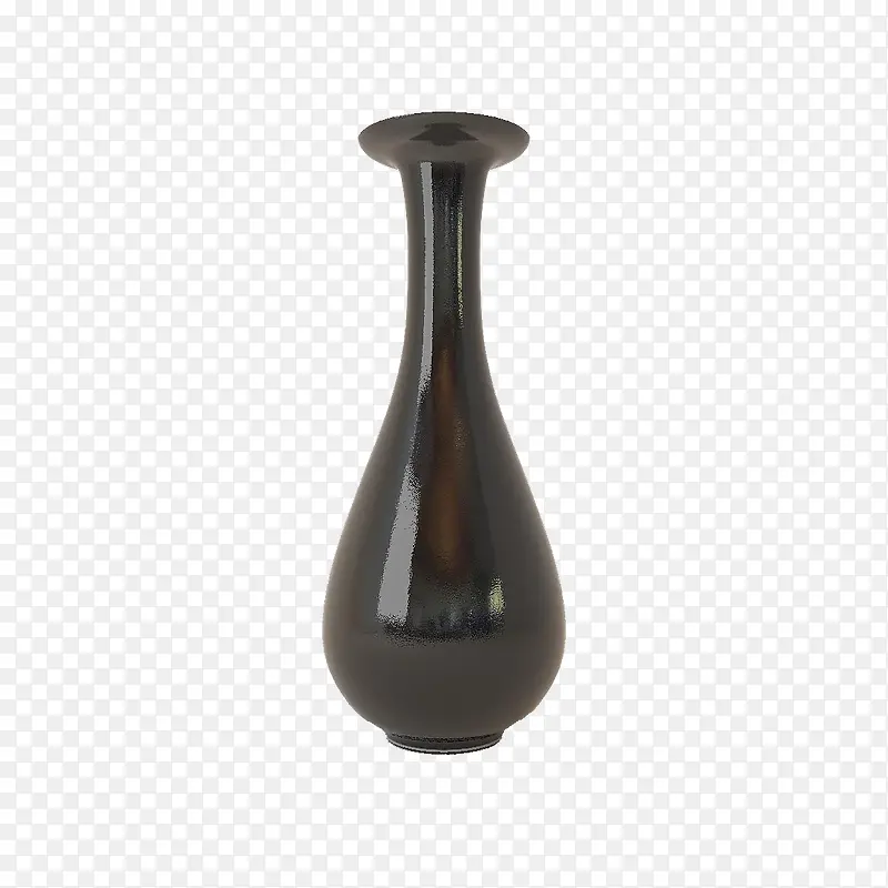 黑色细颈日式花瓶
