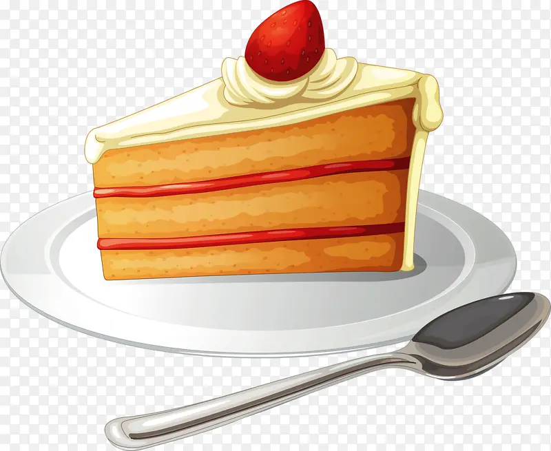 盘子里的蛋糕