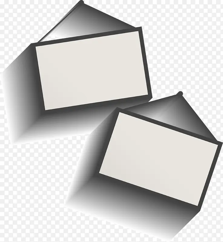 矢量简约黑白挂框模板