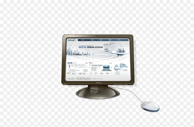 网页版电脑和鼠标