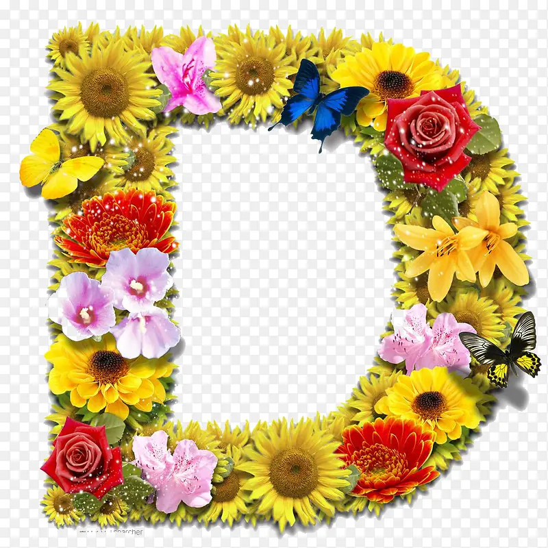 鲜花字母D