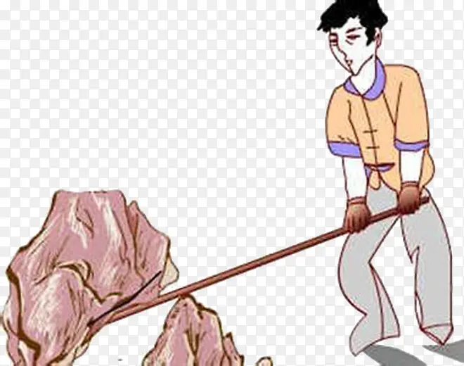 利用杠杆原理撬动大石头PNG图片素材下载_图片编号qvjlbkkq-免抠素材网