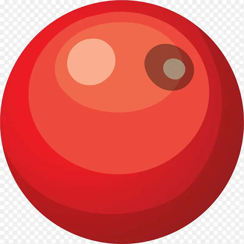 手绘红色圆球