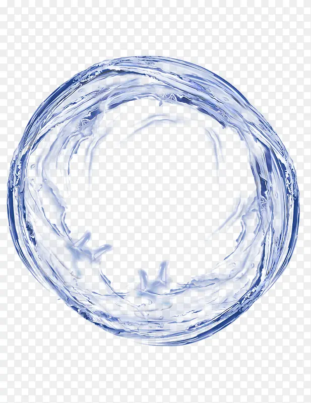 蓝色水珠形状圆形效果