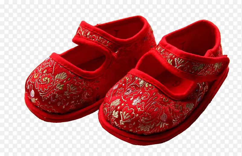 红色儿童女孩鞋子