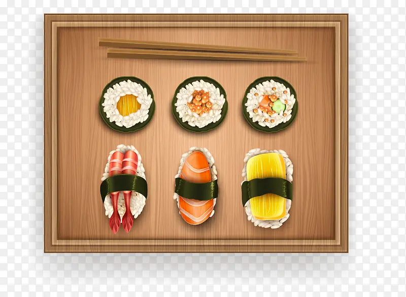 矢量手绘日式料理