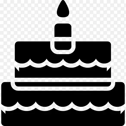 蛋糕庆祝一个蜡烛图标