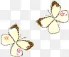 粉色元素卡通人物 卡通手绘蝴蝶