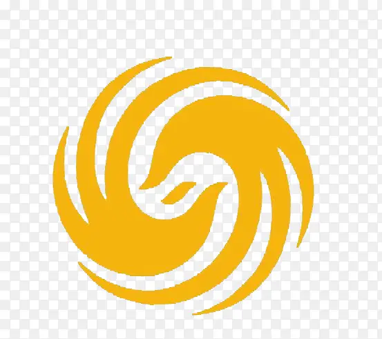 黄色飞鸟图案logo