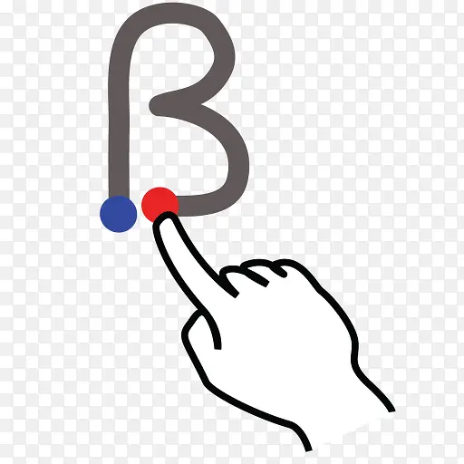 脑卒中信B大写字母gestureworks图标