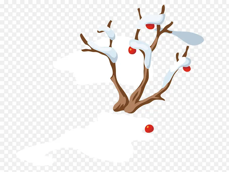 果树上的积雪