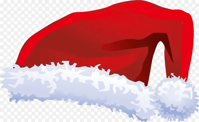 冬季红色毛绒圣诞帽
