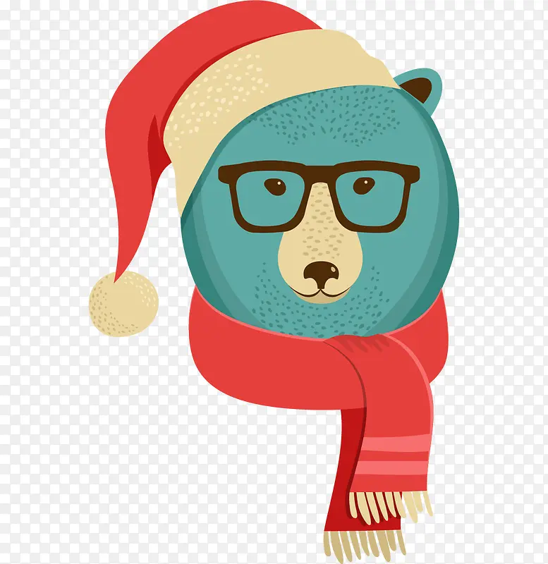 戴圣诞帽的熊