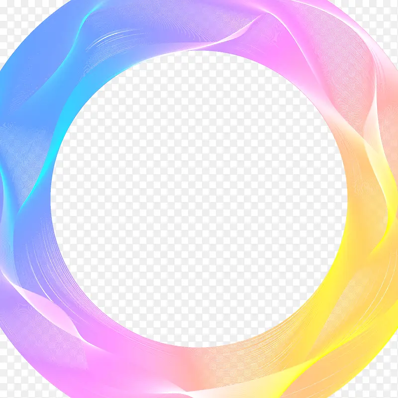 炫彩线条圆环