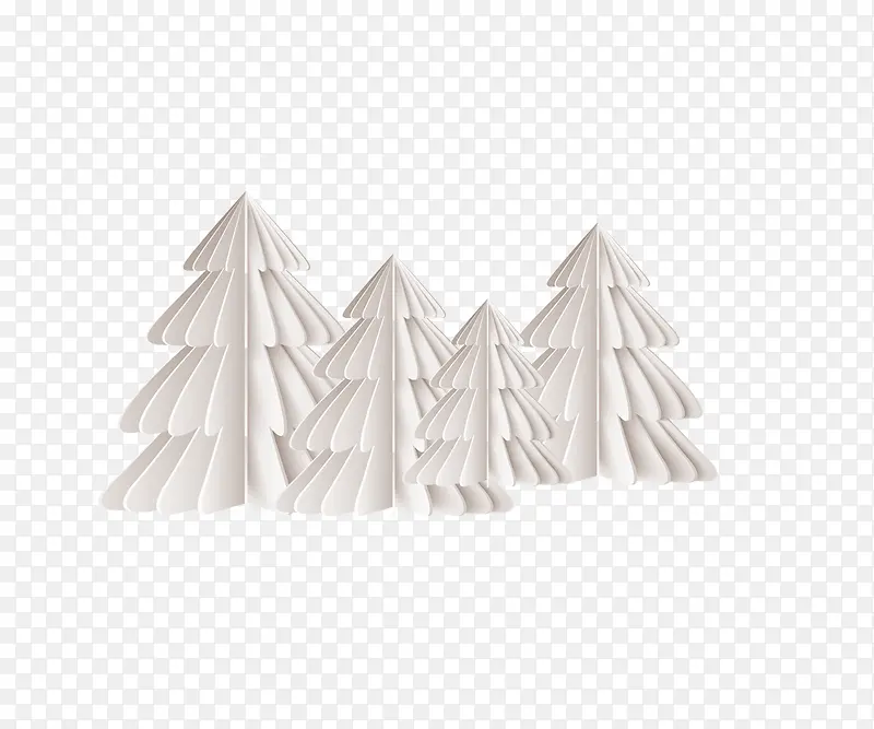 白色圣诞树矢量图