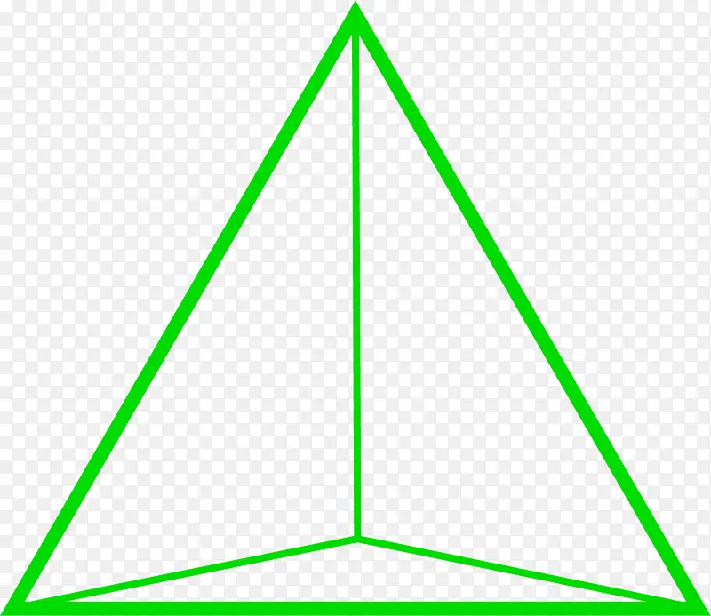 创意简笔立体线条三角形