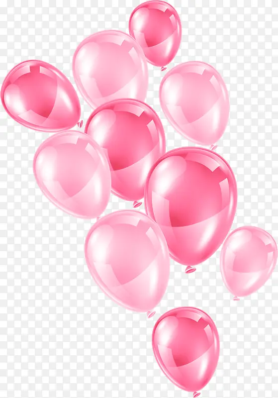 粉色节庆漂浮气球
