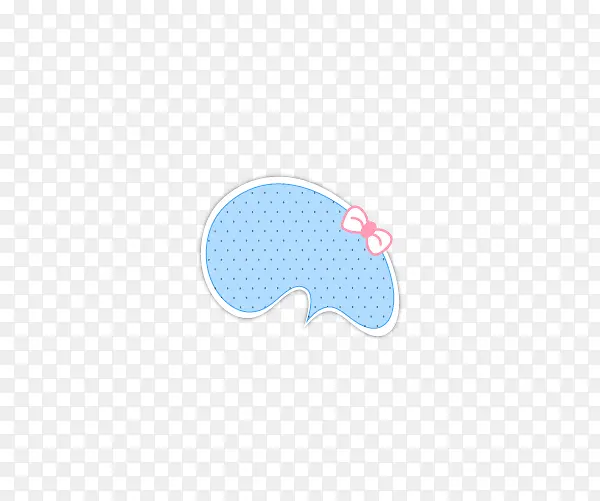 蓝色小清新气泡对话框