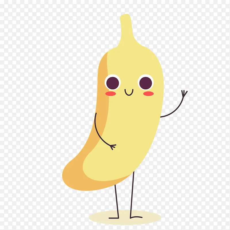 黄色卡爱表情香蕉