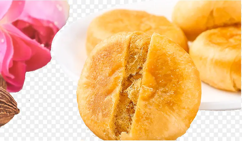开口笑肉松饼