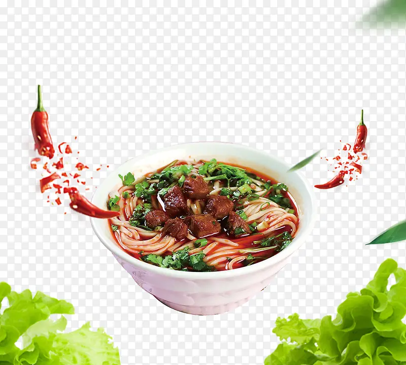 台湾红烧牛肉面食餐饮png素材