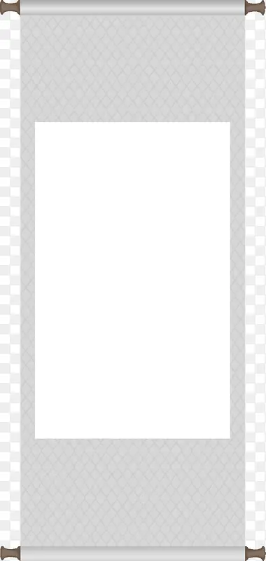 灰色条幅挂画简图