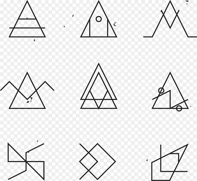 手绘三角图案