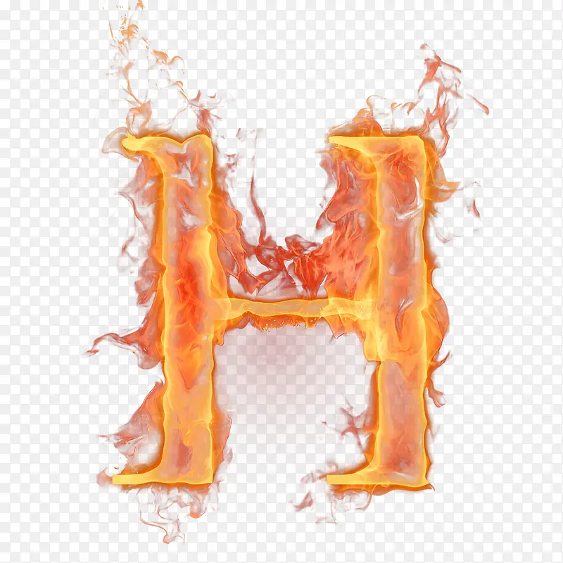 火焰字母H