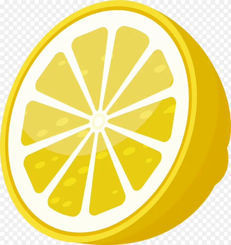 黄色柠檬矢量图