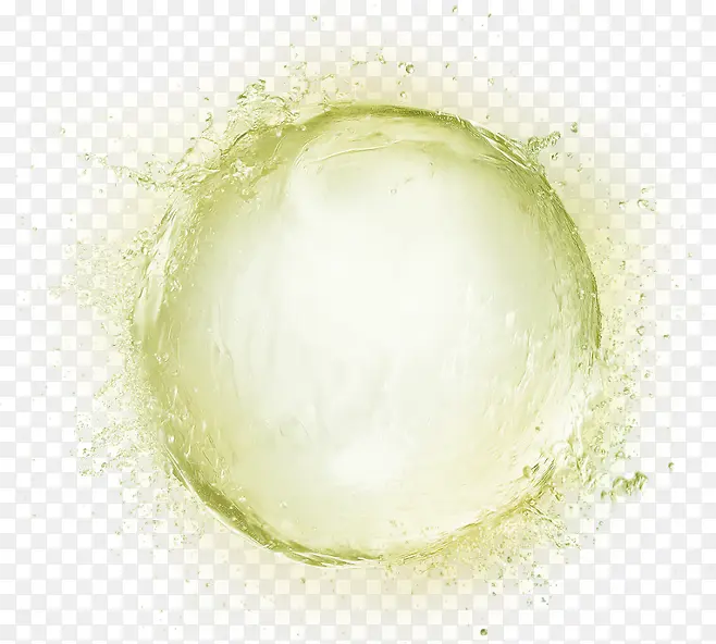 绿色清新水球效果元素