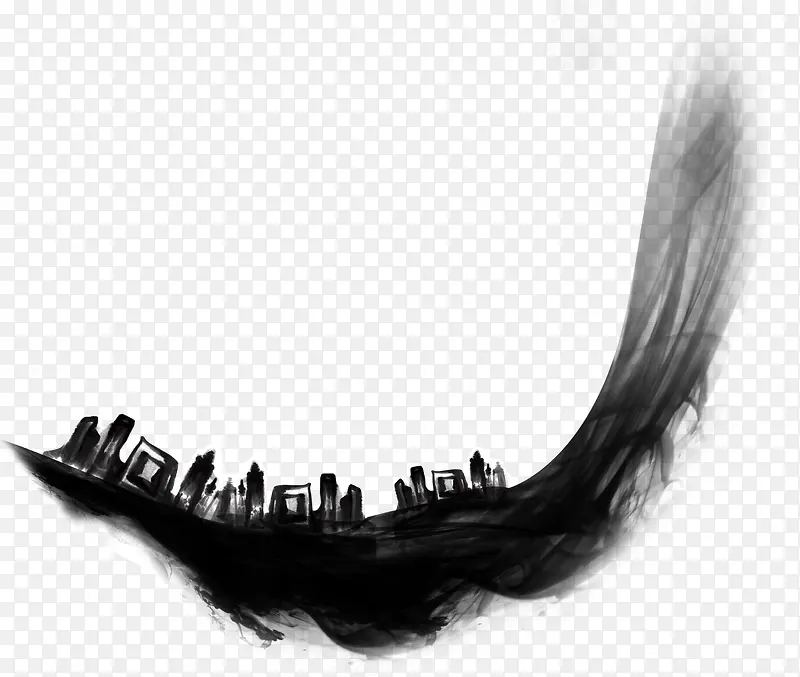 毛笔绘建筑