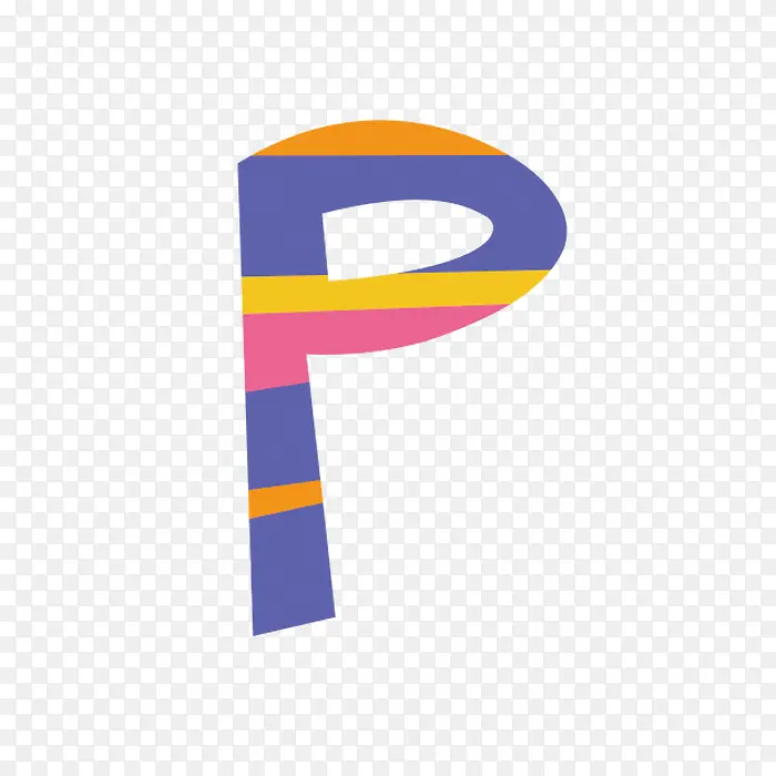 条纹字母P