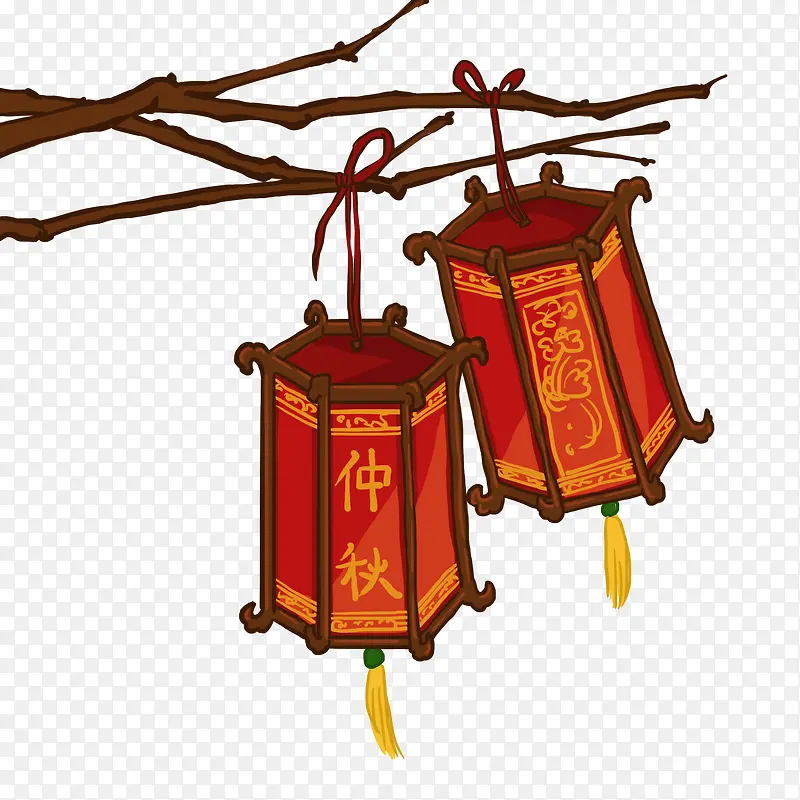 手绘卡通中秋灯笼PNG图片素材下载_图片编号ybpvdwxy-免抠素材网