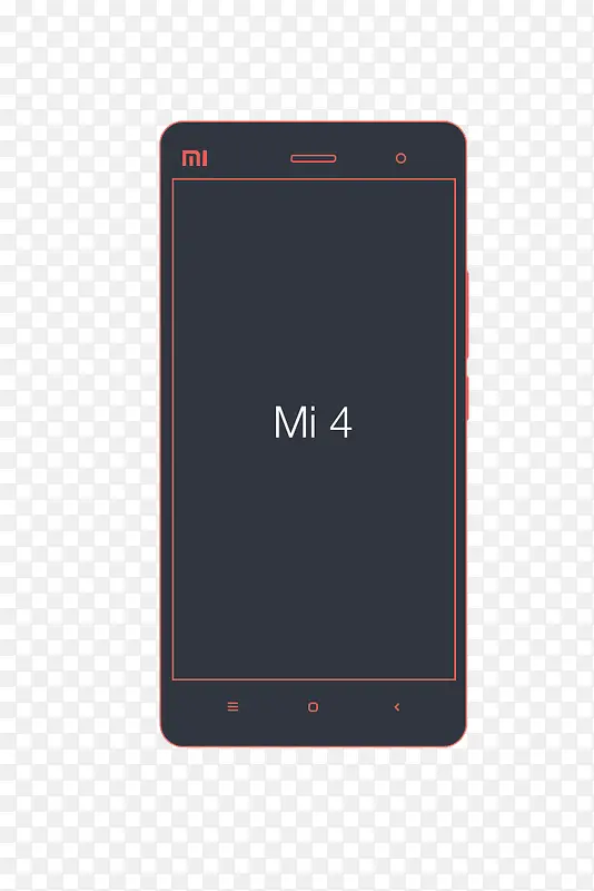 Mi4手机线框效果