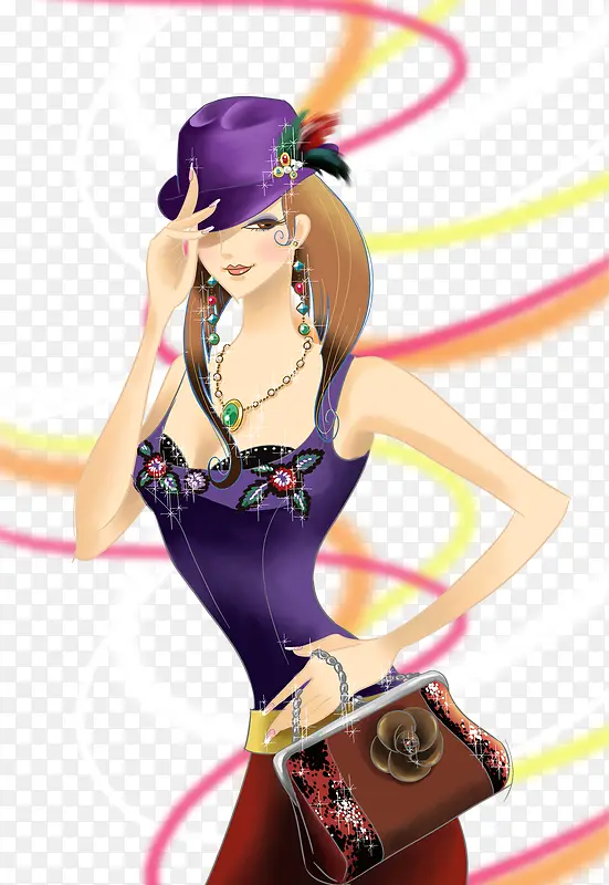手绘女人