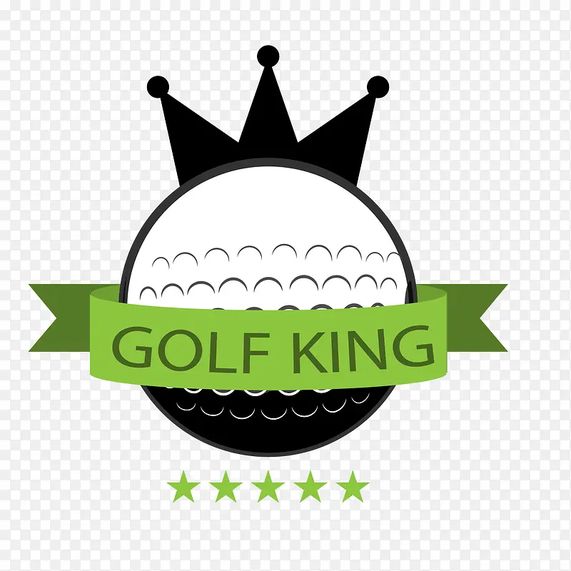 高尔夫之王标示矢量图
