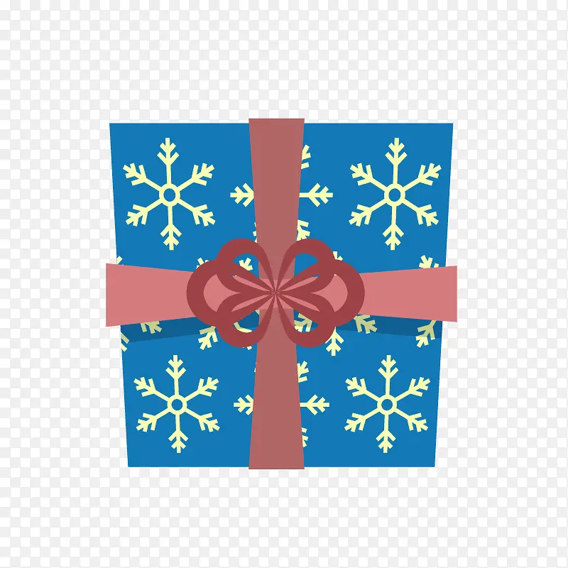雪花蓝色礼品盒