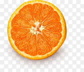 一个切开的橙子装饰