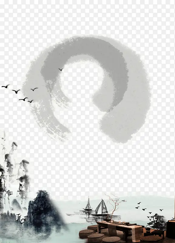 中国风水墨画PNG图片素材下载_图片编号yzpddpoy-免抠素材网