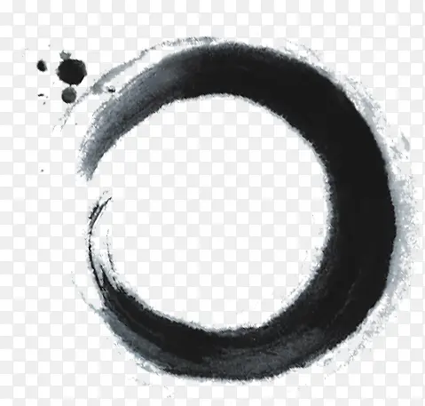 中国风黑色墨迹圈圈