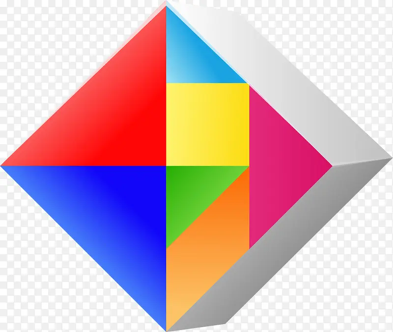 彩色三角形几何图案